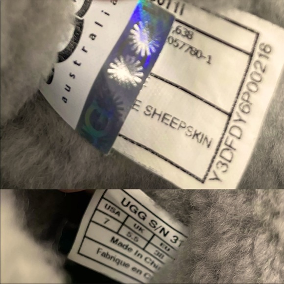 UGG CLASSIC SHORT BOOTS WOMENS SZ 7. GOLD SEQUIN SPARKLE EUC TOO WARM IN FLORIDA - Picture 3 of 9